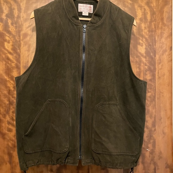 C.C. Filson Co. Seattle Tin Cloth Waxed Bomber Jacket w/ Vest Liner (removable!) - Picture 4 of 12